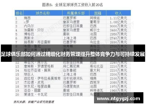 足球俱乐部如何通过精细化财务管理提升整体竞争力与可持续发展 足球俱乐部如何通过精细化财务管理提升整体竞争力与可持续发展